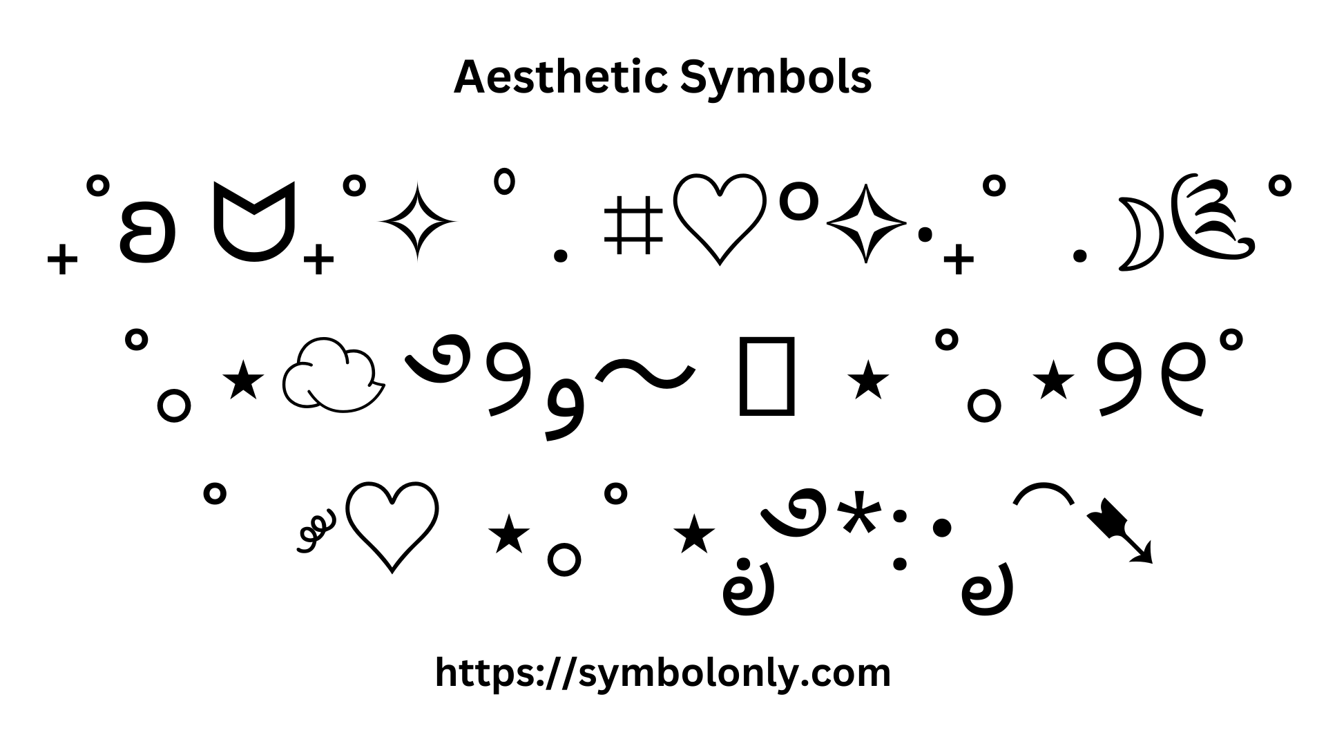 Aesthetic Symbols Copy and Paste ╰┈ : ̗̀ ˏˋ°•*⁀