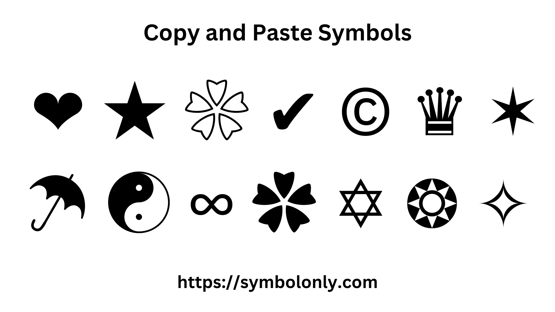 Copy paste symbols