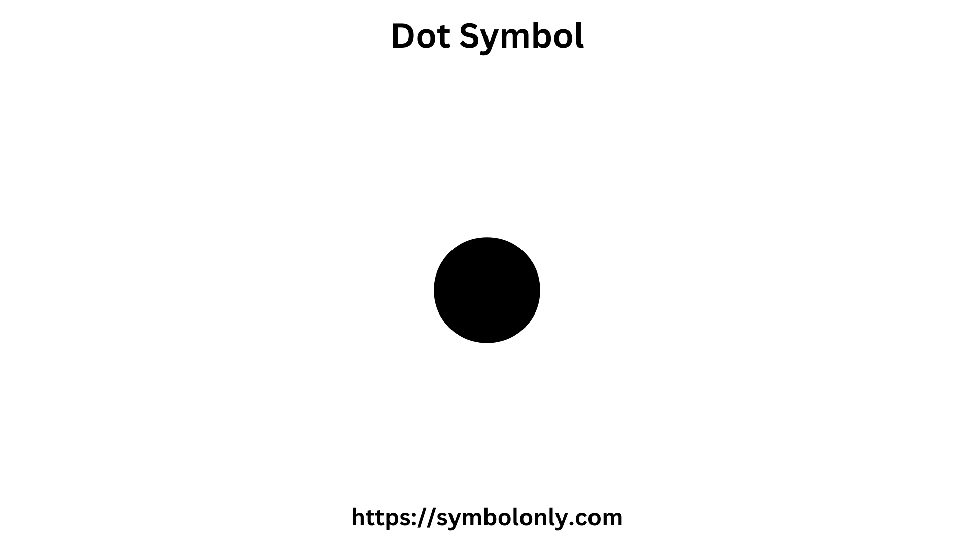 Small Dot Text Symbol